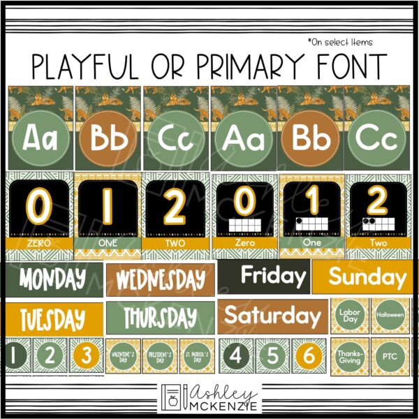 Modern Jungle Classroom Decor Bundle Modern Jungle Classroom Decor Bundle