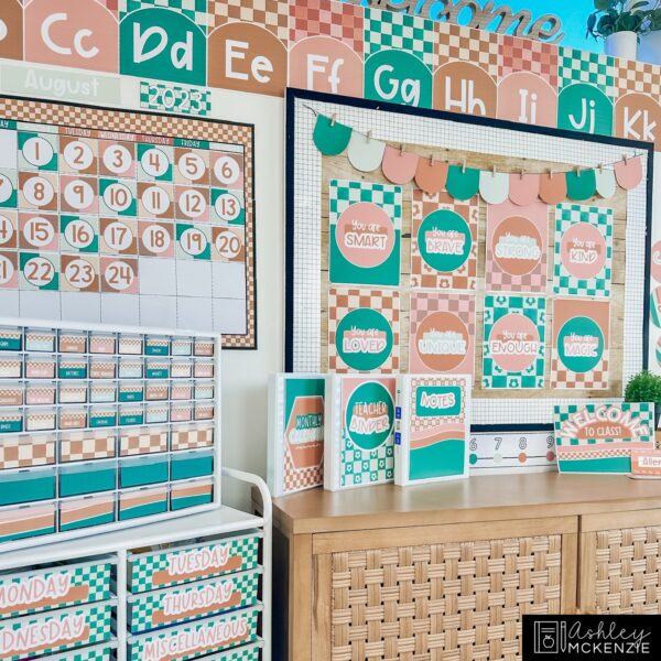 Modern Check Classroom Decor Bundle Modern Check Classroom Decor Bundle
