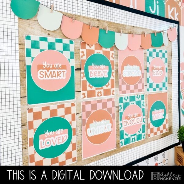 Modern Check Classroom Decor | Classroom Posters - Editable! Modern Check Classroom Decor | Classroom Posters - Editable!