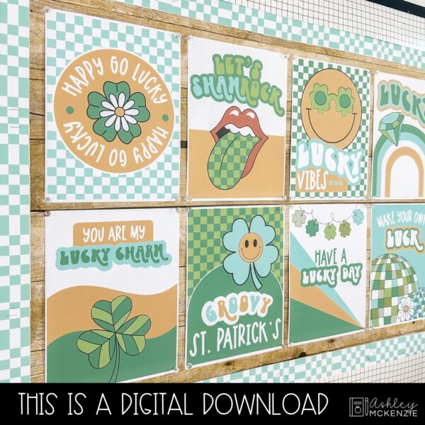 Retro St. Patrick's Day Bulletin Board Bundle Retro St. Patrick's Day Bulletin Board Bundle