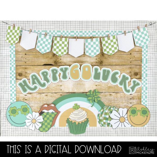 Retro St. Patrick's Day Bulletin Board Kit Retro St. Patrick's Day Bulletin Board Kit