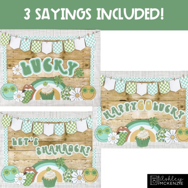 Retro St. Patrick's Day Bulletin Board Kit Retro St. Patrick's Day Bulletin Board Kit