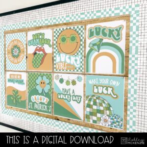Retro St. Patrick's Day Classroom Posters - Editable!