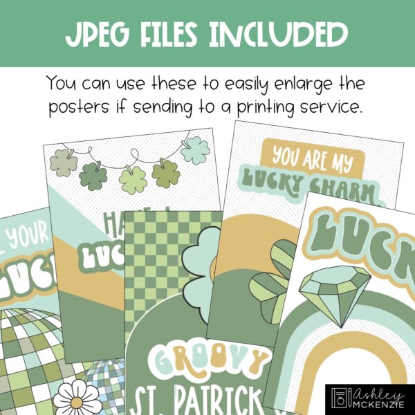 Retro St. Patrick's Day Classroom Posters - Editable! Retro St. Patrick's Day Classroom Posters - Editable!