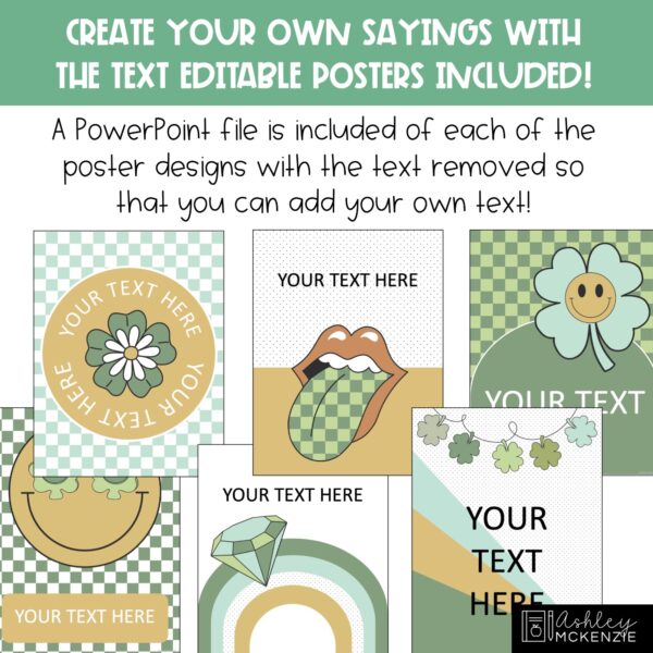 Retro St. Patrick's Day Classroom Posters - Editable! Retro St. Patrick's Day Classroom Posters - Editable!