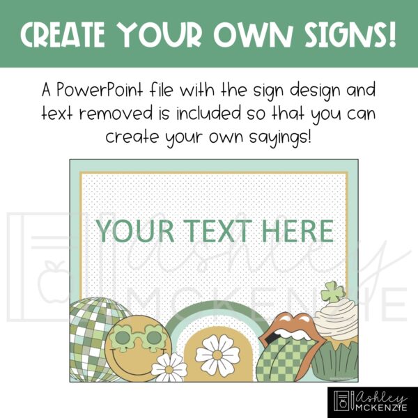 Retro St. Patrick's Day Classroom Door Decor Kit Retro St. Patrick's Day Classroom Door Decor Kit