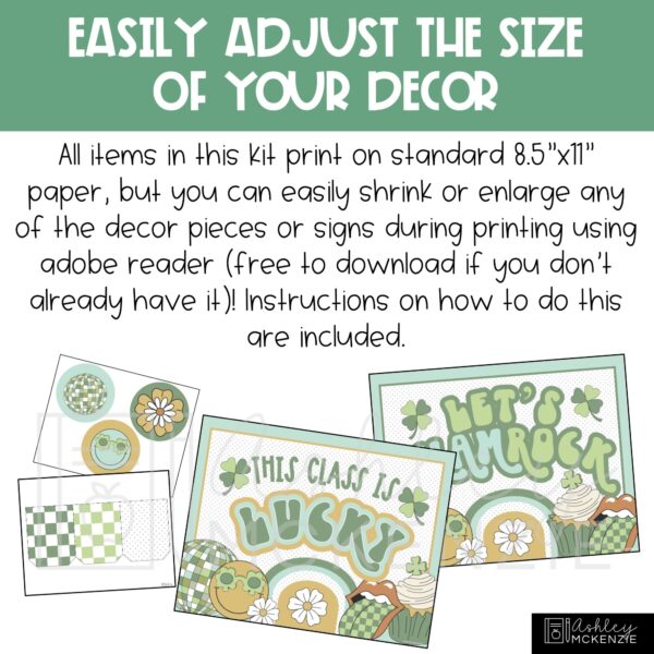 Retro St. Patrick's Day Classroom Door Decor Kit Retro St. Patrick's Day Classroom Door Decor Kit