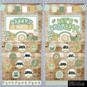 Retro St. Patrick's Day Classroom Door Decor Kit