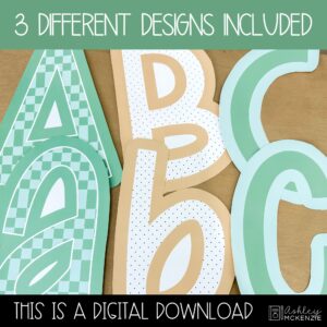 Retro St. Patrick's Day A-Z Bulletin Board Letters, Punctuation, and Numbers