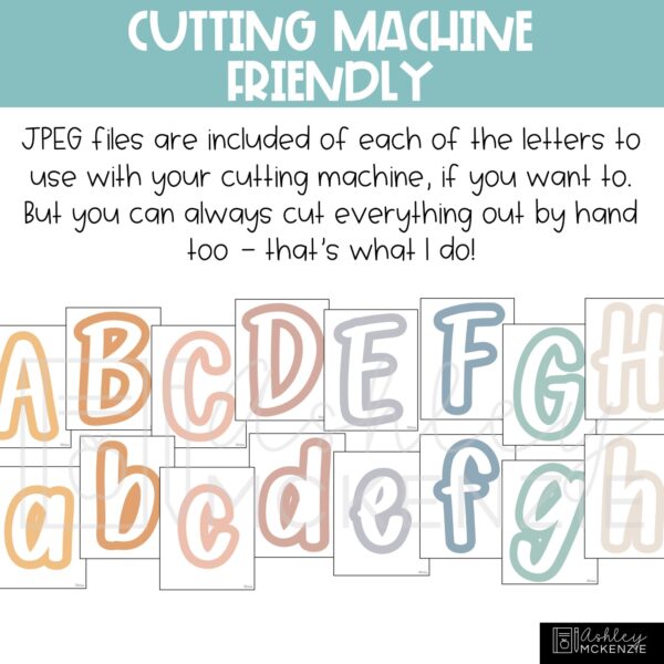 Muted Pastel Primary Font A-Z Bulletin Board Letters, Punctuation, and Numbers Muted Pastel Primary Font A-Z Bulletin Board Letters, Punctuation, and Numbers