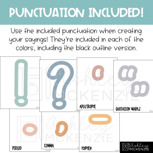 Muted Pastel Primary Font A-Z Bulletin Board Letters, Punctuation, and Numbers Muted Pastel Primary Font A-Z Bulletin Board Letters, Punctuation, and Numbers