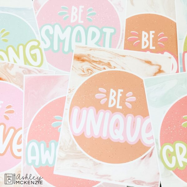 Marbled Pastel Classroom Decor | Classroom Posters - Editable! Marbled Pastel Classroom Decor | Classroom Posters - Editable!
