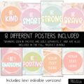Marbled Pastel Classroom Decor | Classroom Posters - Editable!