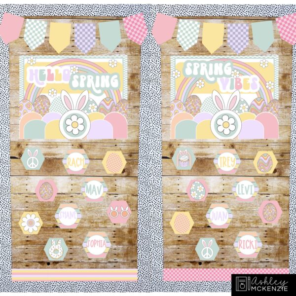 Retro Spring Bulletin Board Bundle Retro Spring Bulletin Board Bundle