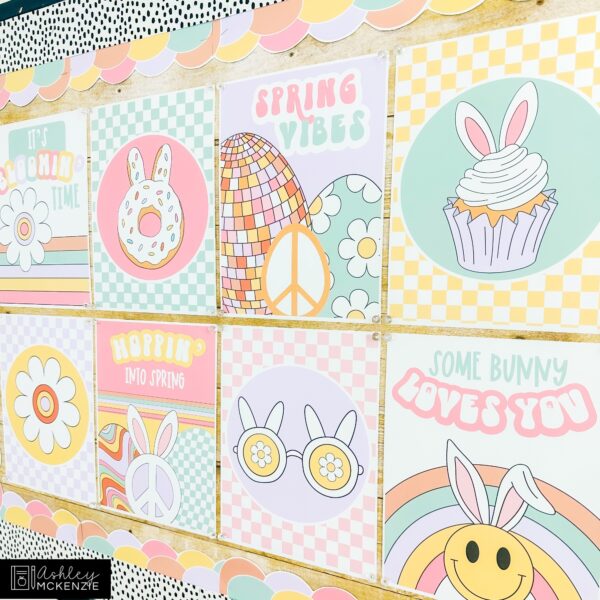 Retro Spring Bulletin Board Bundle Retro Spring Bulletin Board Bundle