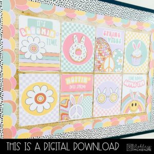 Retro Spring Bulletin Board Bundle Retro Spring Bulletin Board Bundle