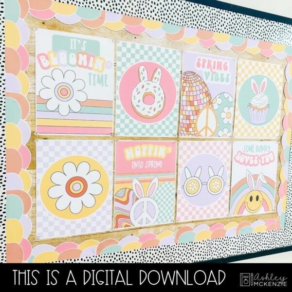 Retro Spring Classroom Posters - Editable! Retro Spring Classroom Posters - Editable!