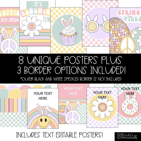 Retro Spring Classroom Posters - Editable! Retro Spring Classroom Posters - Editable!