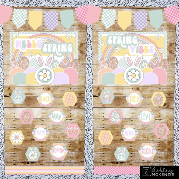 Retro Spring Classroom Door Decor Kit Retro Spring Classroom Door Decor Kit