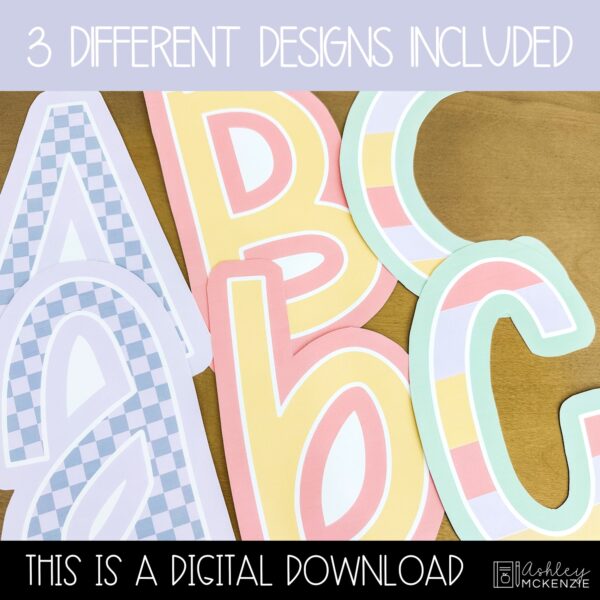 Retro Spring A-Z Bulletin Board Letters, Punctuation, and Numbers Retro Spring A-Z Bulletin Board Letters, Punctuation, and Numbers