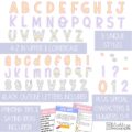 Retro Spring A-Z Bulletin Board Letters, Punctuation, and Numbers