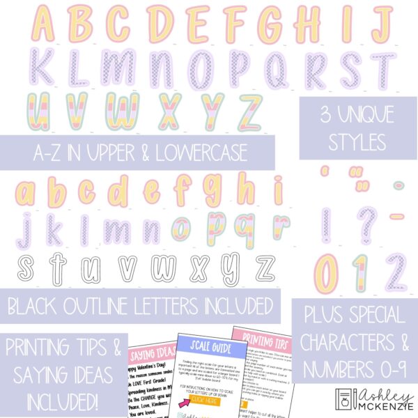 Retro Spring Primary Font A-Z Bulletin Board Letters, Punctuation, and Numbers Retro Spring Primary Font A-Z Bulletin Board Letters, Punctuation, and Numbers