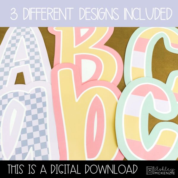 Retro Spring Primary Font A-Z Bulletin Board Letters, Punctuation, and Numbers Retro Spring Primary Font A-Z Bulletin Board Letters, Punctuation, and Numbers