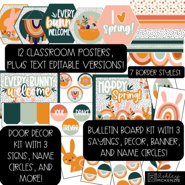 Hoppy Spring Classroom Decor Bundle Hoppy Spring Classroom Decor Bundle