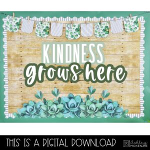 Modern Greenery Back to School Bulletin Board Kit