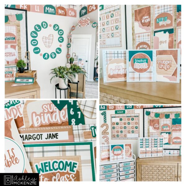Modern Plaid Classroom Decor Bundle Modern Plaid Classroom Decor Bundle
