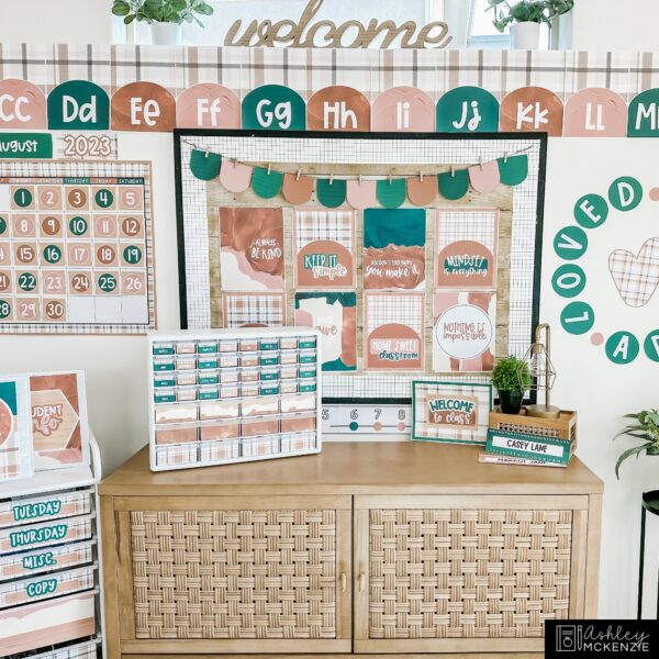 Modern Plaid Classroom Decor Bundle Modern Plaid Classroom Decor Bundle