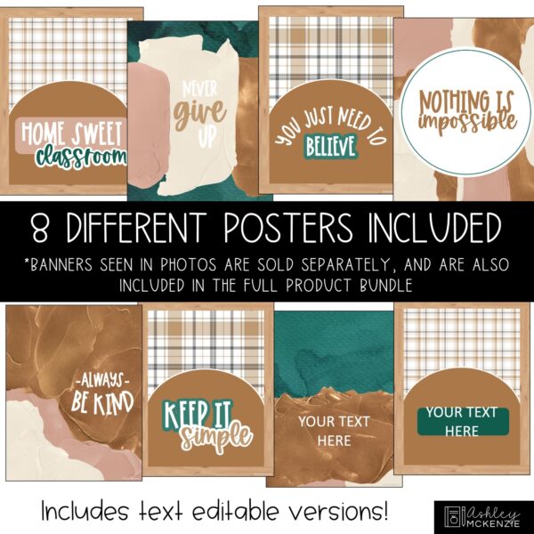 Modern Plaid Classroom Decor | Classroom Posters - Editable! Modern Plaid Classroom Decor | Classroom Posters - Editable!
