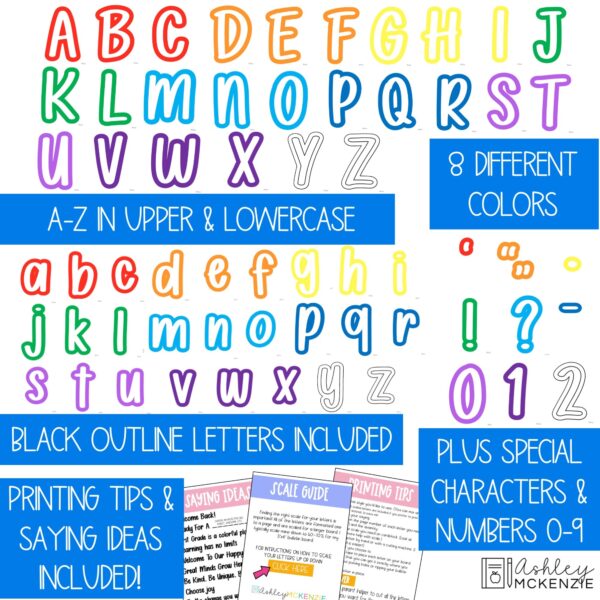 Primary Colors Primary Font A-Z Bulletin Board Letters, Punctuation, and Numbers Primary Colors Primary Font A-Z Bulletin Board Letters, Punctuation, and Numbers