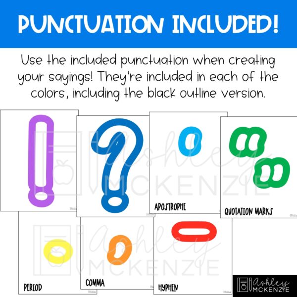 Primary Colors Primary Font A-Z Bulletin Board Letters, Punctuation, and Numbers Primary Colors Primary Font A-Z Bulletin Board Letters, Punctuation, and Numbers