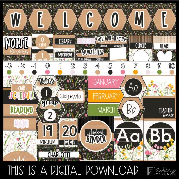 Wildflowers Classroom Decor Bundle Wildflowers Classroom Decor Bundle