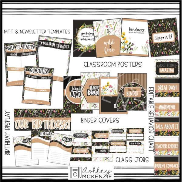 Wildflowers Classroom Decor Bundle Wildflowers Classroom Decor Bundle