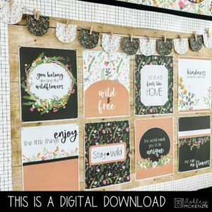 Wildflowers Classroom Decor | Classroom Posters - Editable!