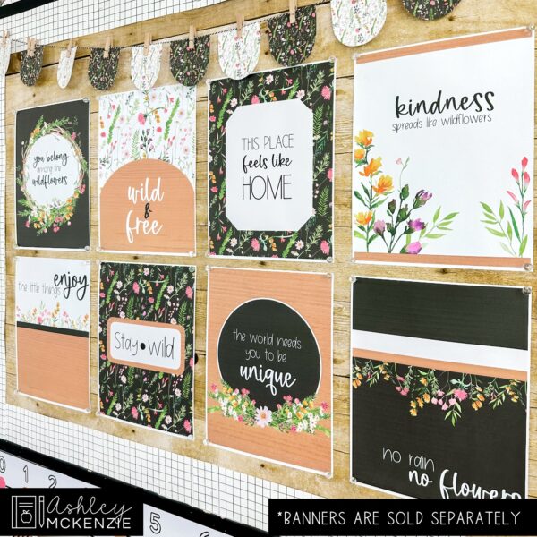 Wildflowers Classroom Decor | Classroom Posters - Editable! Wildflowers Classroom Decor | Classroom Posters - Editable!