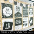 Black and White Terrazzo Classroom Decor | Classroom Posters - Editable!