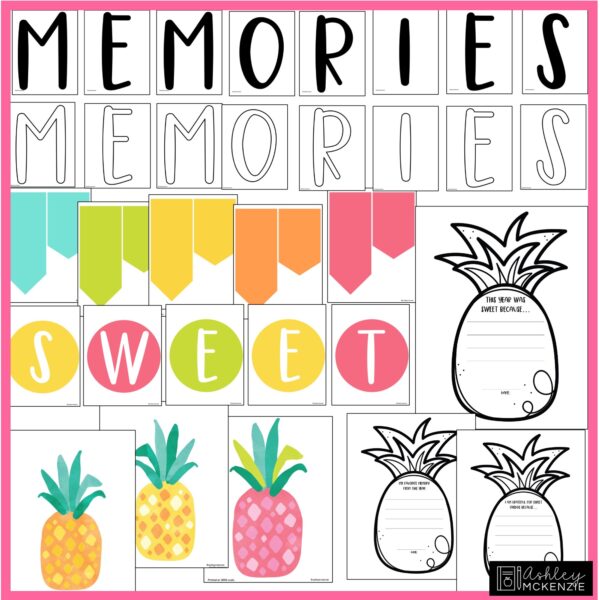 End of the Year Sweet Pineapple Bulletin Board Kit End of the Year Sweet Pineapple Bulletin Board Kit