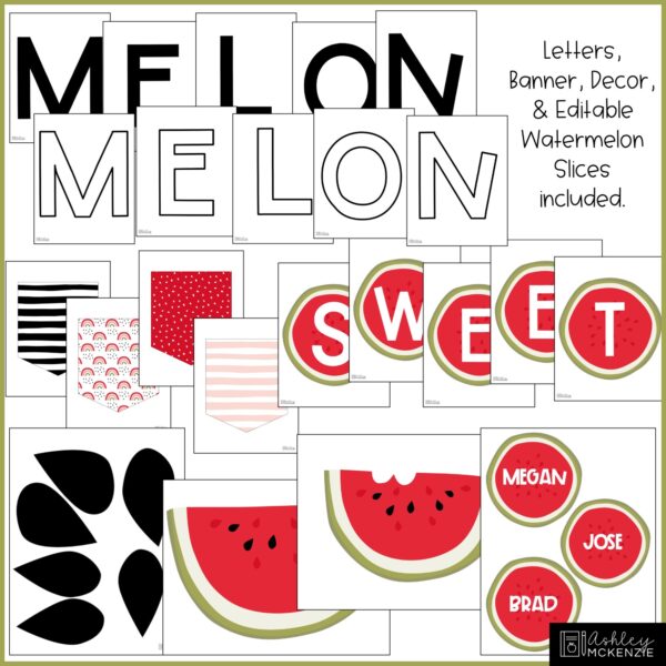 Summer Watermelons Bulletin Board or Door Decor Summer Watermelons Bulletin Board or Door Decor