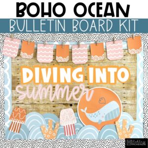 Boho Ocean Back to School and End of Year Bulletin Board Kit