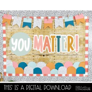 Calm Terrazzo Back to School Bulletin Board Kit