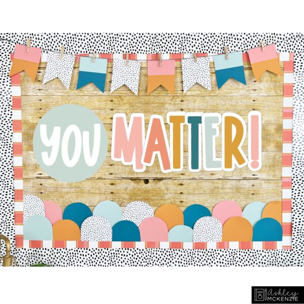 Calm Terrazzo Bulletin Board, Posters, A-Z Bulletin Board Letters, and Door Decor Mini Bundle Calm Terrazzo Bulletin Board, Posters, A-Z Bulletin Board Letters, and Door Decor Mini Bundle
