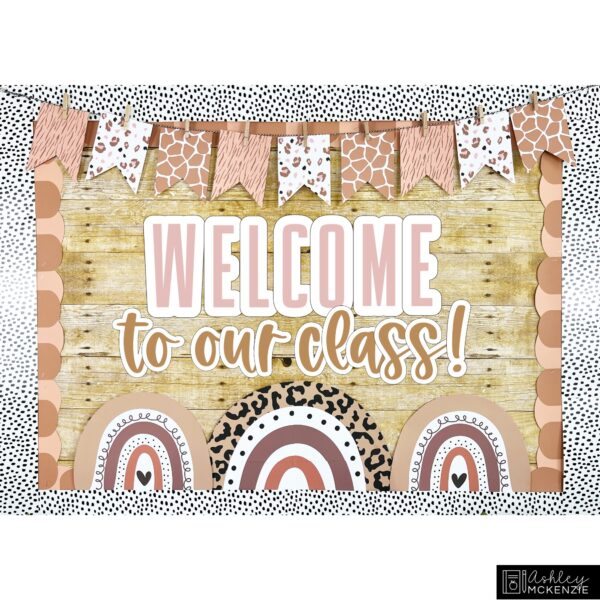 Boho Neutral Animal Print Back to School Bulletin Board Kit Boho Neutral Animal Print Back to School Bulletin Board Kit