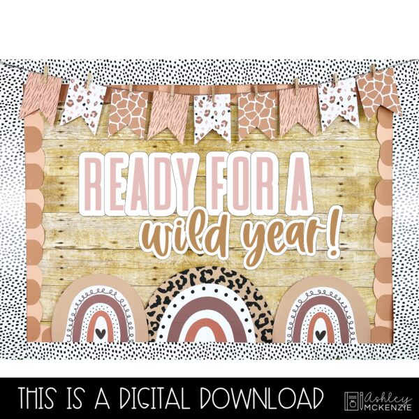 Boho Neutral Animal Print Back to School Bulletin Board Kit Boho Neutral Animal Print Back to School Bulletin Board Kit
