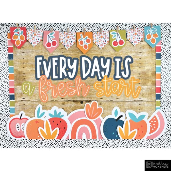 Modern Fruity Bulletin Board, Posters, A-Z Bulletin Board Letters, and Door Decor Mini Bundle Modern Fruity Bulletin Board, Posters, A-Z Bulletin Board Letters, and Door Decor Mini Bundle