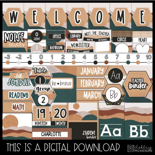 Abstract Landscape Classroom Decor Bundle Abstract Landscape Classroom Decor Bundle
