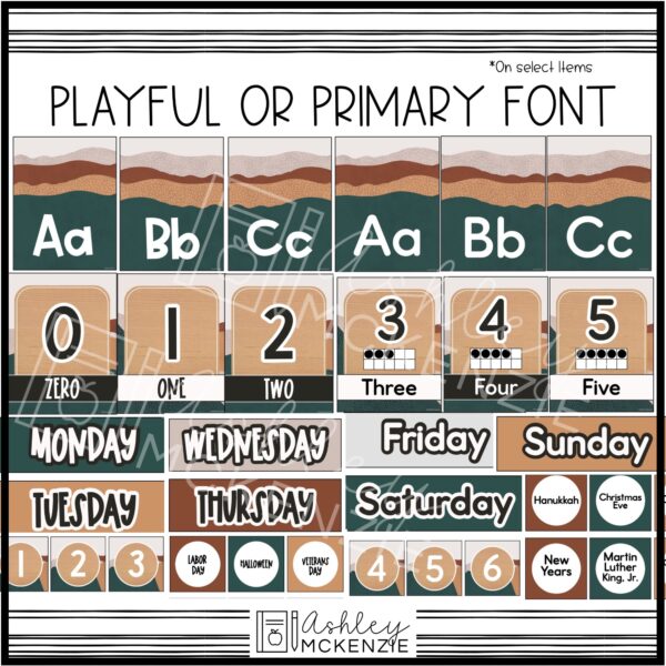 Abstract Landscape Classroom Decor Bundle Abstract Landscape Classroom Decor Bundle