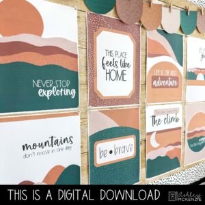 Abstract Landscape Classroom Decor | Classroom Posters - Editable!